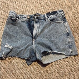 Hollister Blue Casual Cut-Off Jean Shorts